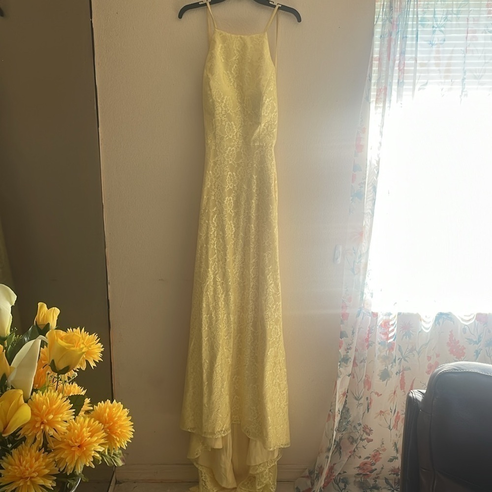 Mermaid open back lace prom dress - Picture 5 of 5